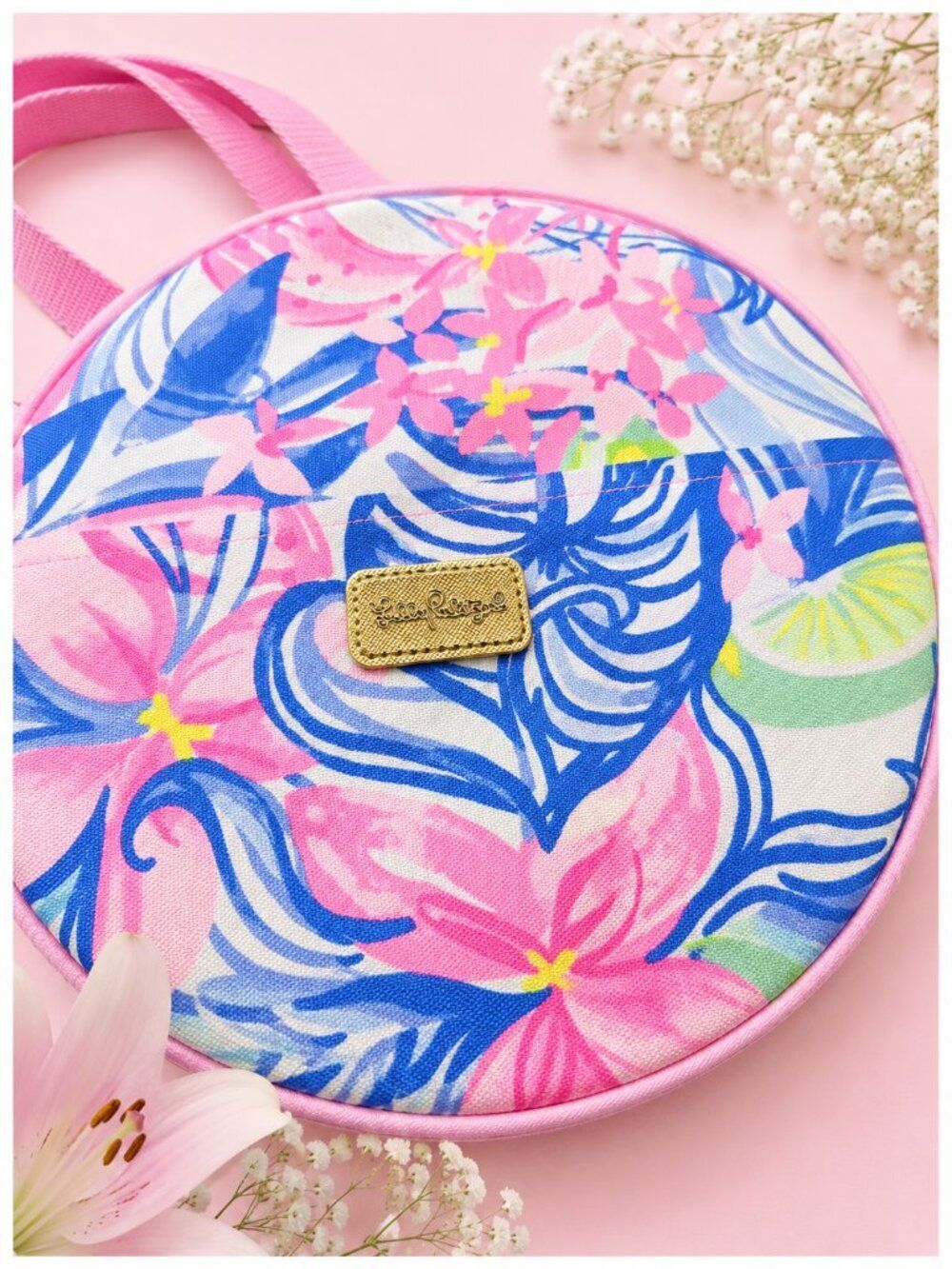 NEW Lilly Pulitzer Round Insulated Picnic Pack with Dinnerware Set - Picture 5 of 5